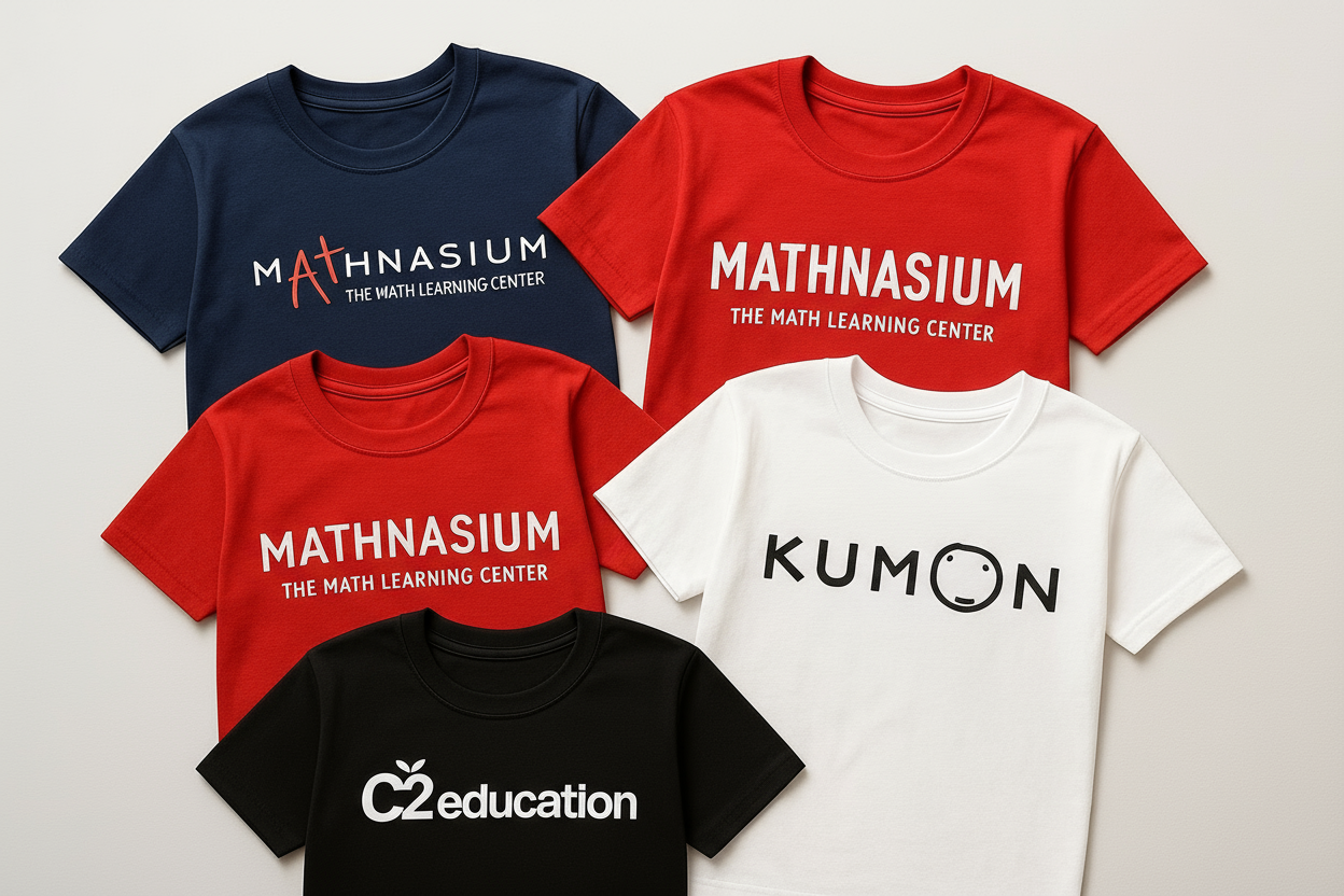 change the red tshirts to have the real mathnasium logo